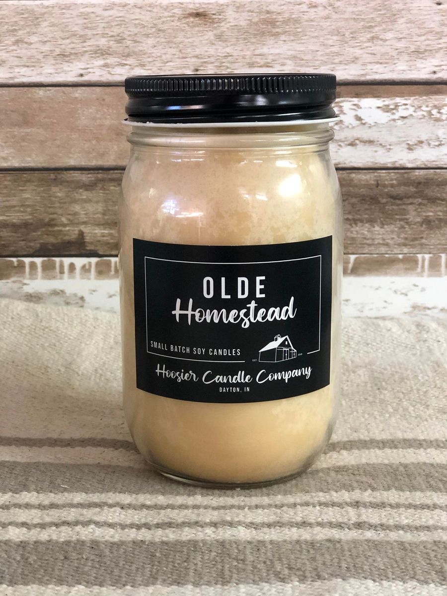 Olde Homestead Scented Black Label Candle by Hoosier Candle Company 16oz